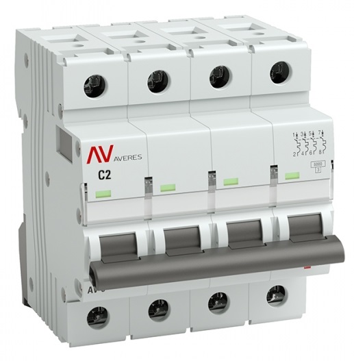 

Автоматический выключатель EKF mcb6-DC-4-02C-av AV-6 DC 4P 2A (C) 6kA AVERES, mcb6-DC-4-02C-av