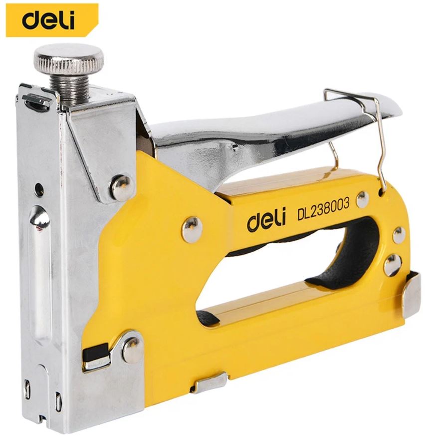 

Степлер Deli DL238003 мебельный для скоб 4-14мм D-типа, регулировка удара, DL238003