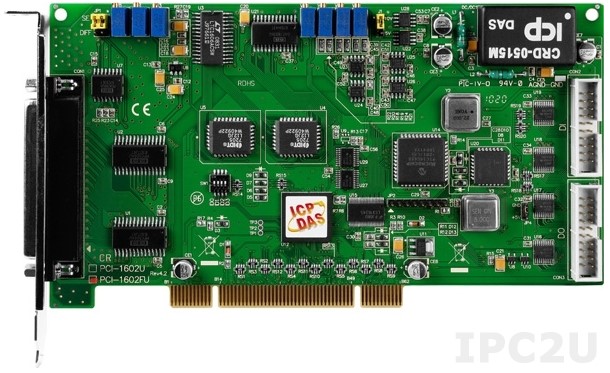 

Плата ICP DAS PCI-1602FU CR U-PCI, 32ch, 16-bit, 200 kS/s DAQ Board (8 K word FIFO) Includes one CA-4002 D-Sub connector, PCI-1602FU CR