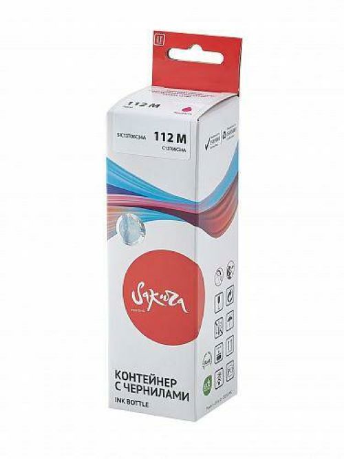 

Чернила Sakura SIC13T06C34A C13T06C34A (112 M) для Epson, пурпурный, 100 мл., SIC13T06C34A