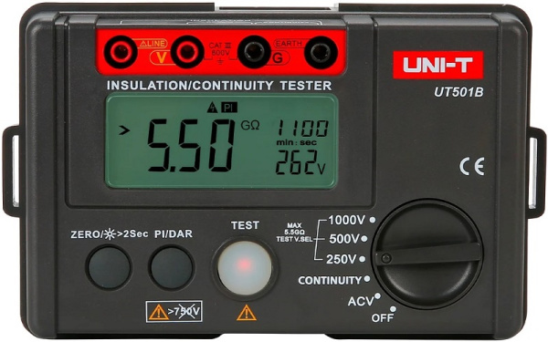 Изображение товара Измеритель UNI-T UT501B для измерения сопротивления изоляции