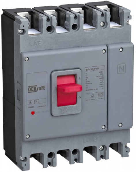 Изображение товара Автоматический выключатель DEKraft 22795DEK литой корпус для электросетей
