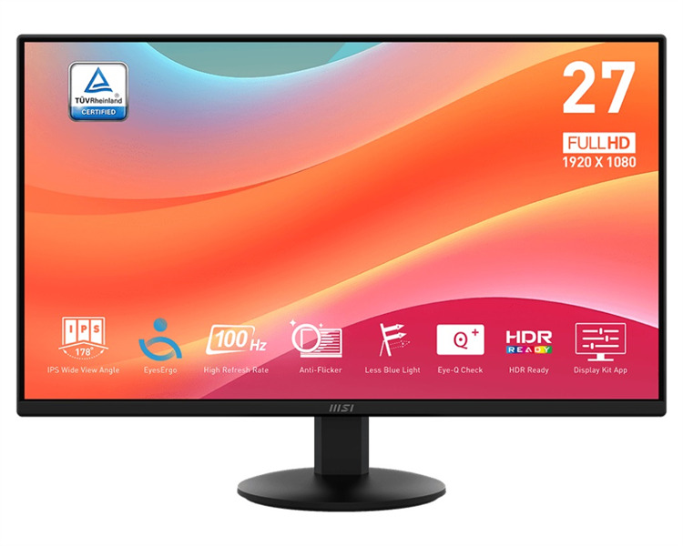 

Монитор MSI PRO MP272L 27" 16:9 FHD(1920x1080), IPS Flat, 1ms(MPRT), 1300:1, 100M:1, 250nits, 178/178, HDMI 1.4b, DP 1.2a, Tilt, 100HZ, Black, 1y war-ty, Pro MP272L