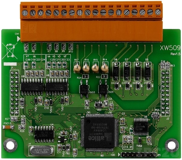 

Плата расширения ICP DAS XW509 CR 2-port Non-Isolated RS-232 with 4-ch Isolated Digital Input and 4-ch Isolated Digital Outp, XW509 CR