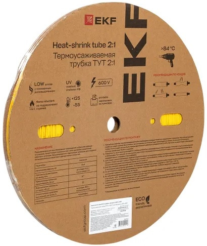 Изображение товара Термоусаживаемая трубка EKF tut-2-y