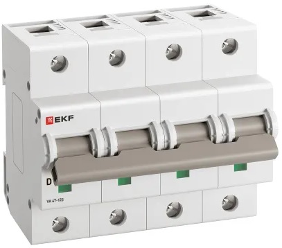 

Автоматический выключатель EKF mcb47125-4-100D 4P 100А (D) 15кА ВА 47-125 PROxima, mcb47125-4-100D