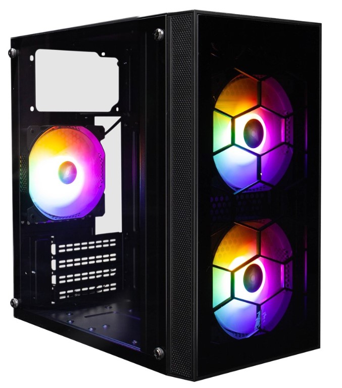 

Корпус mATX 1STPLAYER FIREBASE X1 X1-BK-3F1 черный, без БП, окно из закаленного стекла, USB3.0, USB2.0, audio, FIREBASE X1