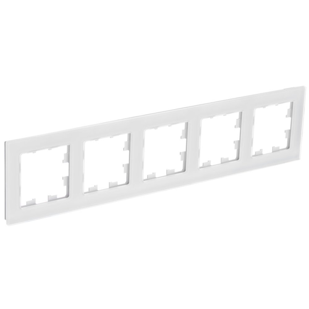 

Рамка пятерная Systeme Electric ATN360105 AtlasDesign NATURE Натуральное стекло Белый, ATN360105