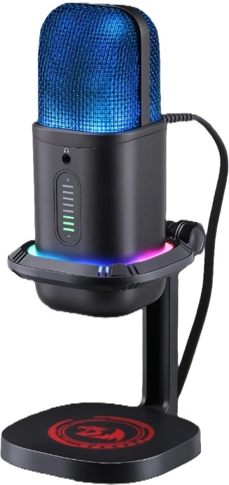 

Микрофон Redragon Echowave GM305 72358 стрим игровой USB, RGB, омнидир/кардиоид, черный (1/20), Echowave GM305