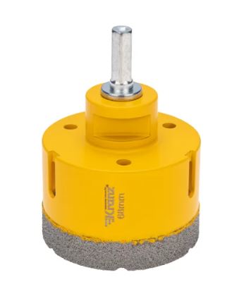 

Коронка алмазная KRANZ KR-92-1025 профессиональная по керамограниту и железобетону М14, вакуумное спекание, 68мм, для УШМ, KR-92-1025