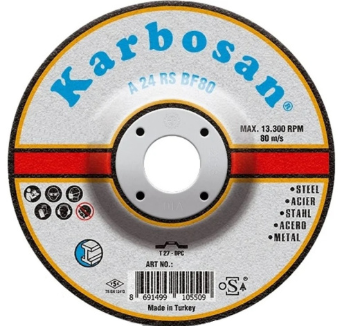 Изображение товара Диск KAR-910550-10 ООО САМ для металла 115 мм А24 с вогнутым профилем