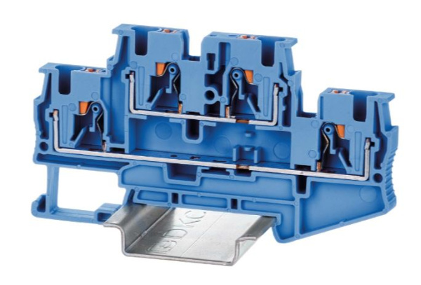 Изображение товара Клемма DKC VPRTT-4-BU для соединения проводников на DIN-рейке