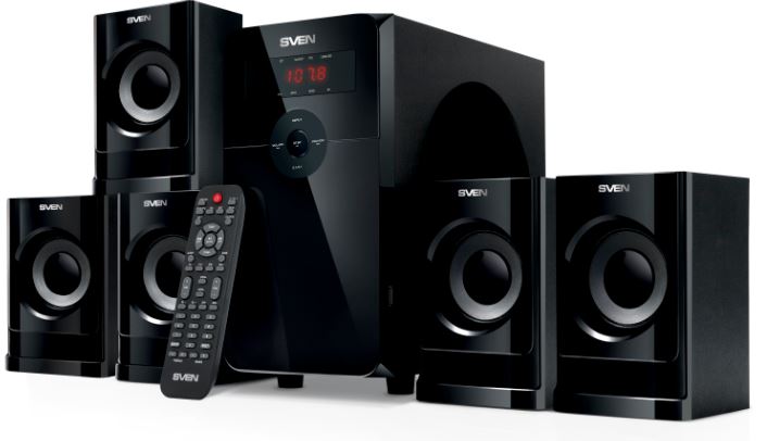 

Акустическая система Sven HT-201 SV-015770 черная (80 Вт, Bluetooth, пульт, дисплей, FM, USB, SD), HT-201