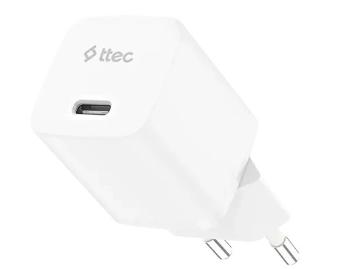

Зарядное устройство сетевое TTEC 2SCG20LB SmartCharger GAN 20W USB-C PD Travel Fast Charger с кабелем USB-C-Lightning. Длина кабеля: 150см. Цвет: белы, 2SCG20LB