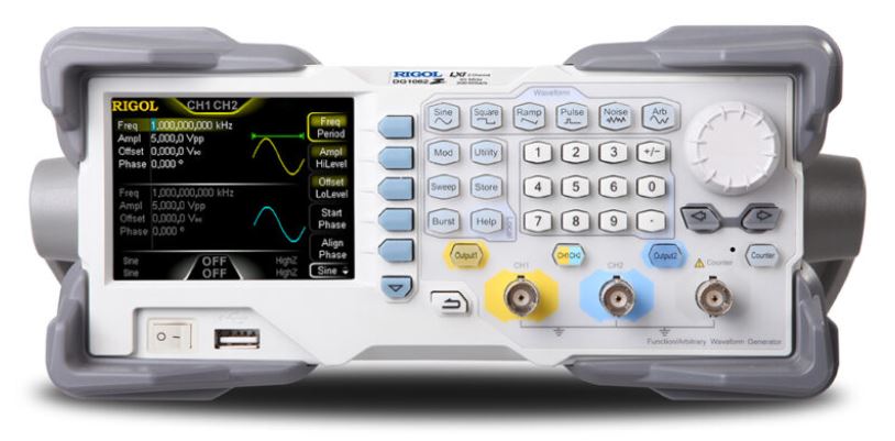 

Генератор сигналов Rigol DG1062Z 60MHz, 2CH, 200MSa/s, 14bits, 8Mpts Arbitrary Memory Depth, 7digits/s Frequency Counter, DG1062Z
