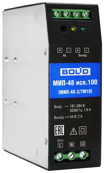 

Модуль Болид МИП-48 исп.100 источника питания (МИП-48-2/7М10), МИП-48 исп.100