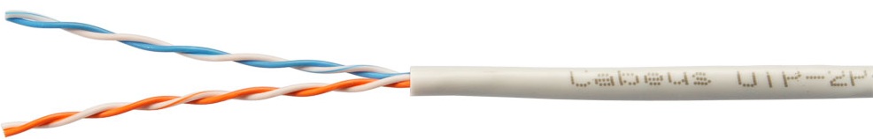 

Кабель витая пара U/UTP 5e кат. 2 пары Cabeus UTP-2P-Cat.5e-SOLID-GY 24AWG(0.50 мм), медь, одножильный (solid), внутренний, PVC, нг(A)-LS, серый, уп/3, UTP-2P-Cat.5e-SOLID-GY