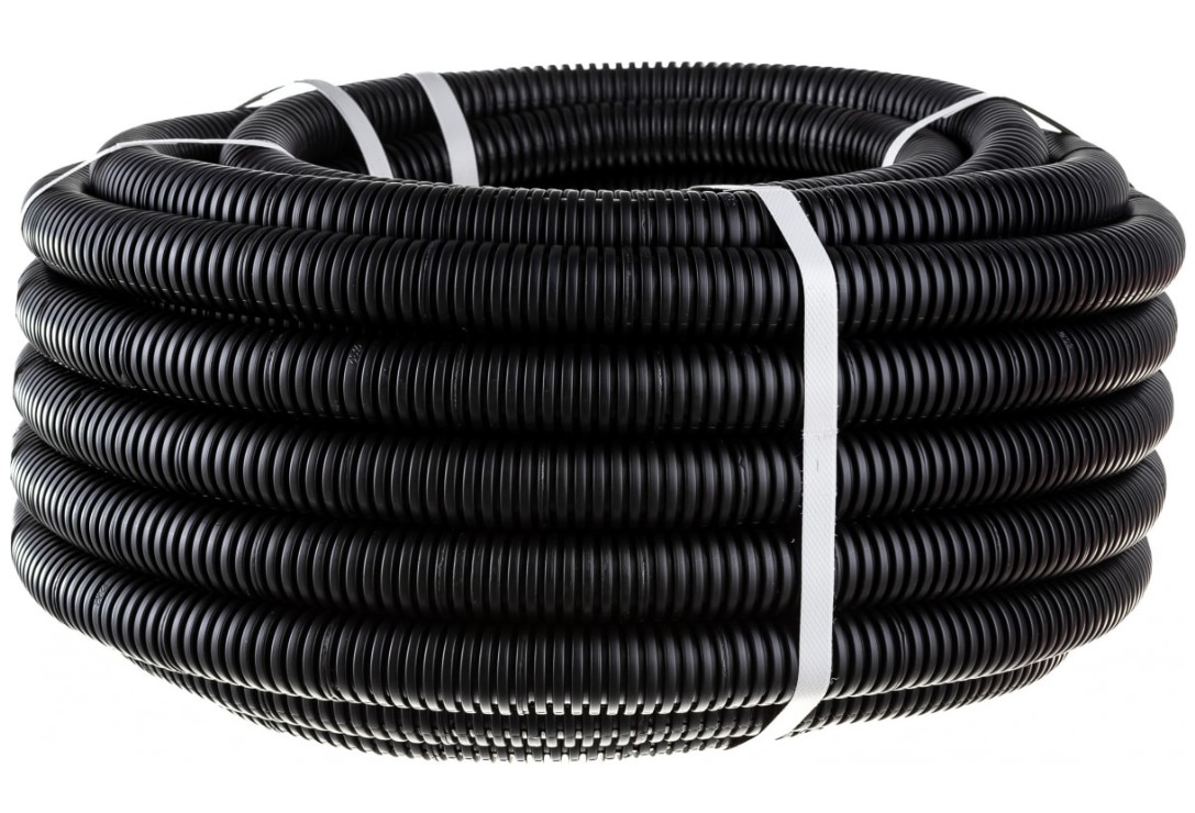 

Труба гофрированная Rexant 28-0032-3 из ПНД, с зондом, черная, диам. 32мм (бухта 25 м/уп), 28-0032-3