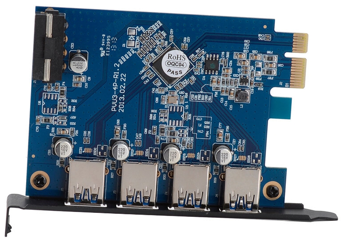 

Контроллер Orico PVU3-4P 4*USB 3.0, PCI-E, 4-pin, PVU3-4P