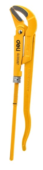 

Ключ Deli DL105267 трубный рычажный ключ №3 с изогнутыми губками 560мм, раскрытие губок 0-67мм, сталь Cr-V, DL105267