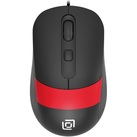 

Мышь Oklick 310M черная/красная оптическая (2400dpi) USB для ноутбука (4but) (1869102), 310M