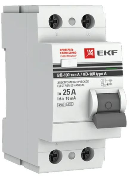 Изображение товара УЗО EKF elcb-2-25-10-em-a-pro