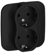 фото Розетка двухместная с заземлением  IEK FI-R21A-16-1-K02