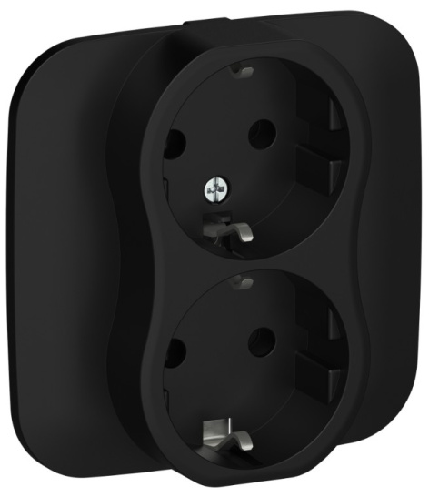 Изображение товара Розетка двухместная с заземлением IEK FI-R21A-16-1-K02