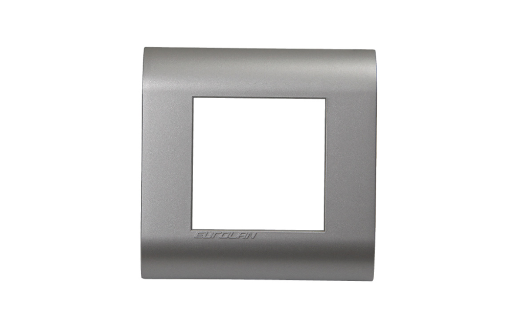 

Рамка Eurolan 16M-00-02SL французский стандарт 2 модуля 45x22,5 мм, серебристый, 16M-00-02SL