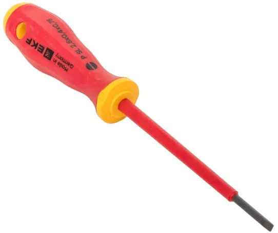 Изображение товара Диэлектрическая отвертка EKF sl-2.5-0.4-pro-in для электромонтажных работ