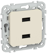 фото Розетка USB  IEK FI-U21-D31-K86