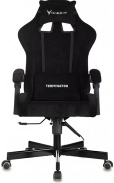 Изображение товара Игровое кресло Knight Terminator B черное с регулировкой наклона и подушками