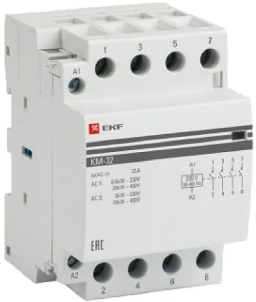 

Контактор EKF km-3-32-31 КМ 32А 3NО+NC (3 мод.), km-3-32-31