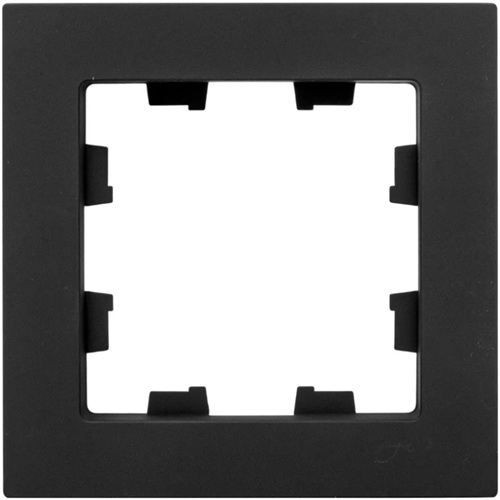 

Рамка одинарная EKF UP1-FPB-01 чёрная, пластик Эпика, UP1-FPB-01