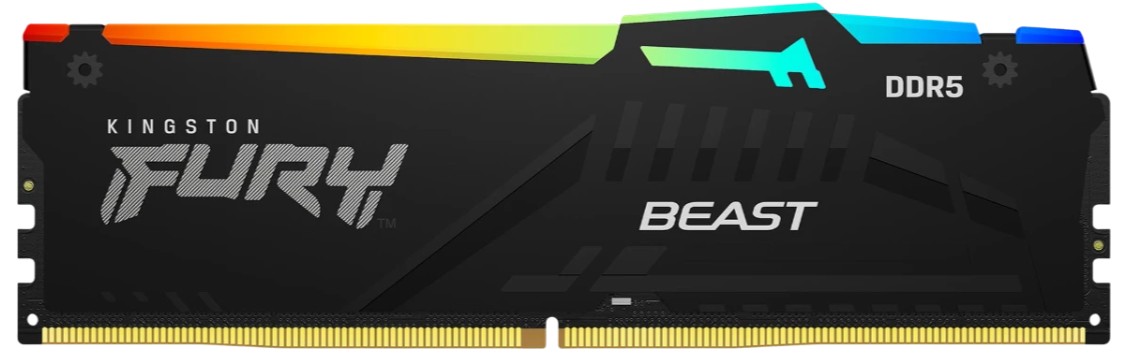 

Модуль памяти DDR5 32GB Kingston FURY KF560C36BBE2A-32 Beast RGB PC5-48000 6000MHz CL36 1.35V, KF560C36BBE2A-32