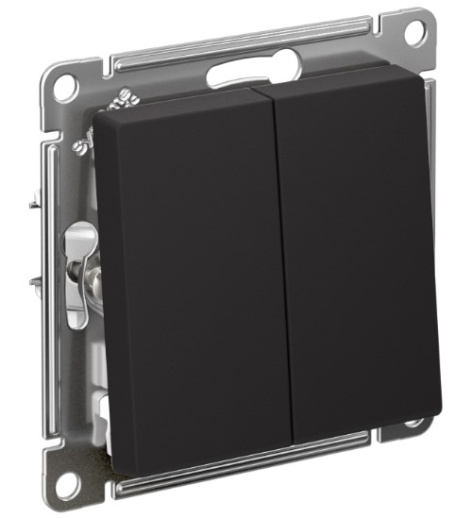Изображение товара Двухклавишный выключатель Systeme Electric ATN001017 AtlasDesign для скрытого монтажа