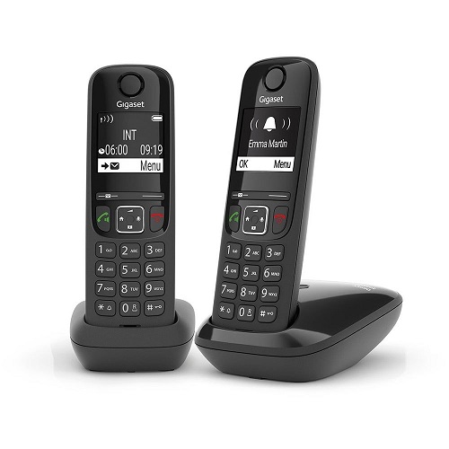 

Телефон DECT Gigaset AS690 DUO L36852-H2816-S301 RUS черный (труб. в компл.2шт) АОН, AS690 DUO
