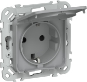 фото Розетка с заземлением  IEK FI-R16-16-1-44-K03