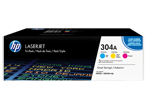 Изображение товара Оригинальный набор HP 304A для лазерных принтеров и МФУ, цветной