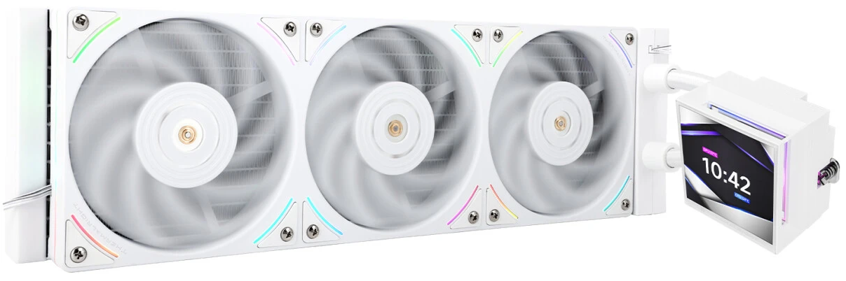 

Система охлаждения жидкостная Thermalright Hyper Vision 360 UB White ARGB LGA115x/1200/1700/1851/AM4/AM5 (3*120mm, 2150rpm, 207CFM, 27dBa), Hyper Vision 360 UB White ARGB