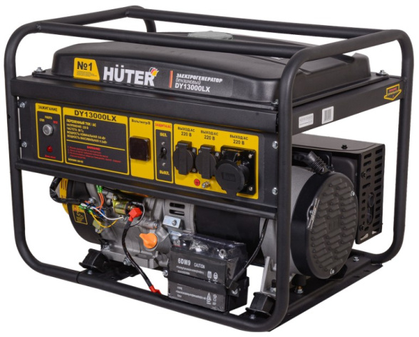 Изображение товара Генератор Huter DY13000LX бензиновый мощный портативный электростанция