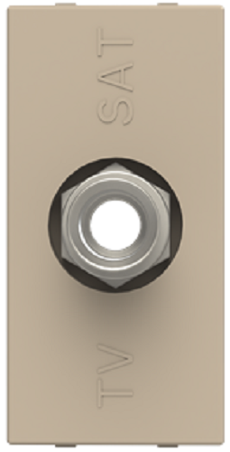 

Розетка ABB 2CLA215000N1901 TV единственная, F-разъем, 1 мод шампань, 2CLA215000N1901