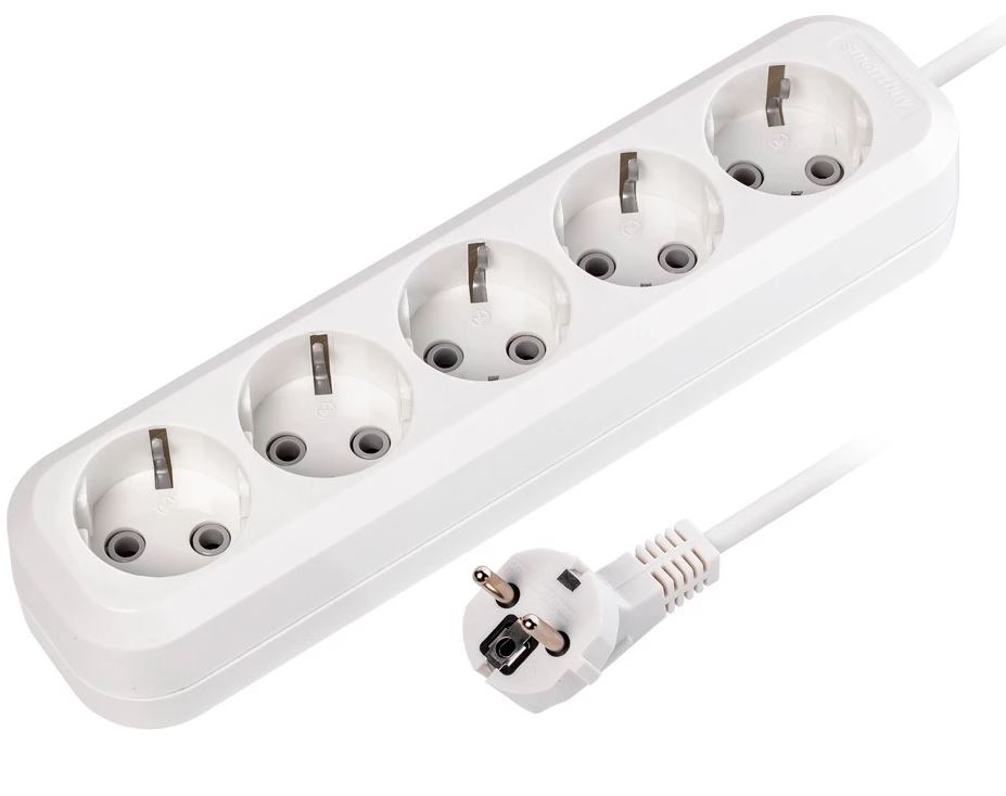 

Удлинитель SmartBuy SBE-16-5-10-Z 5 гнезд 10 метров 16А/3,5кВт с заземлением ПВС 3х1,0 (1/20), SBE-16-5-10-Z