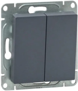 фото Переключатель двухклавишный  EKF UP1-SWG-22