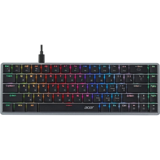 

Клавиатура Acer OKW302 ZL.KBDCC.01C механическая, серебристый, USB for gamer LED, OKW302
