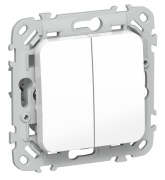 фото Переключатель двухклавишный  IEK FI-V22-0-10-1-K01
