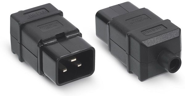 

Разъем Cabeus IEC-320-C20 вилка С20 разборная, 16А, 250 V, черная, IEC-320-C20