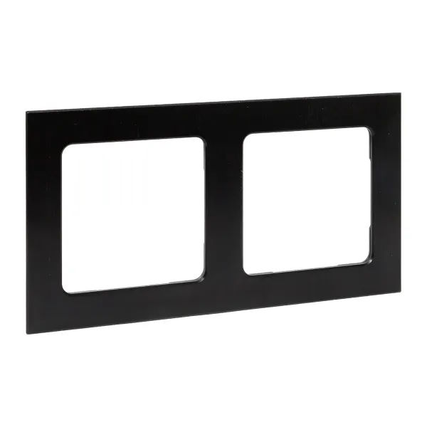 

Рамка EKF EZM-G-303-10 Стокгольм металлическая черная двойная, EZM-G-303-10