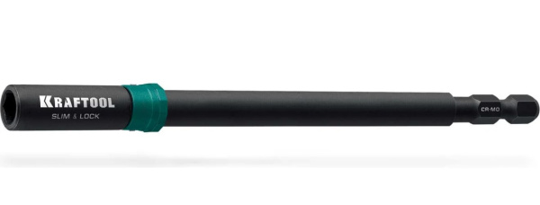 Изображение товара Адаптер Kraftool Slim & Lock 140 мм ударный держатель для бит