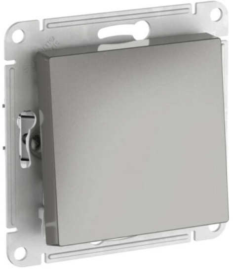 Изображение товара Выключатель одноклавишный Systeme Electric ATN000911S серебристый